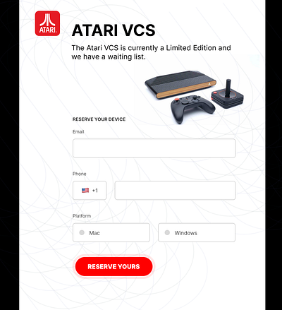 Waiting List concept atari signup ui waiting