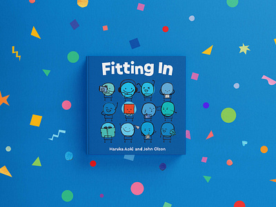 Fitting In book childrens book collage graphic design illustration picture book publishing type