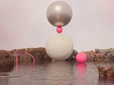 Synchronize 3d 3dart 3dartist abstract design blender c4d c4dart cinema4d design illustration logo octane redshift