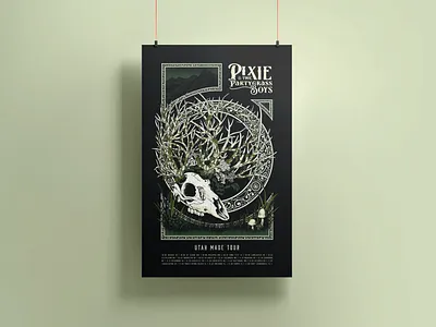 Utah Made Tour – Deer Skull Poster art design illustration poster typography
