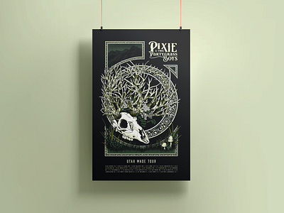 Utah Made Tour – Deer Skull Poster art design illustration poster typography
