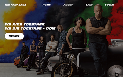 Fast & Furious Landing Page figma landingpage ui uiux ux webdesign website