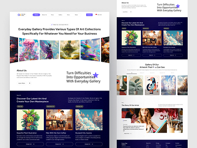 Everyday Gallery - AI Image Generator Website ai ai generator landingpage ui uiux ux webdesign website