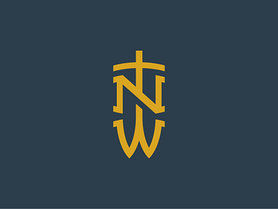 Anchor NW Monogram Logo anchor design initials letters logo marine monogram naval navy sea