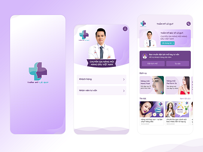 Thẩm mỹ Lê Quý design mobile app ui ux