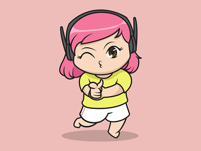 CUTE AVATAR ILLUSTRATION 2d animation art avatar brand identity branding design drawing emotes gamer gamer girl graphic design illustration logo motion graphics social media stream twitch vector youtube
