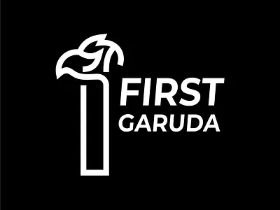 FIRST GARUDA bird branding dove eagle falcon first garuda graphic design logo minimalist number one outline phoenix pigeon premium vector