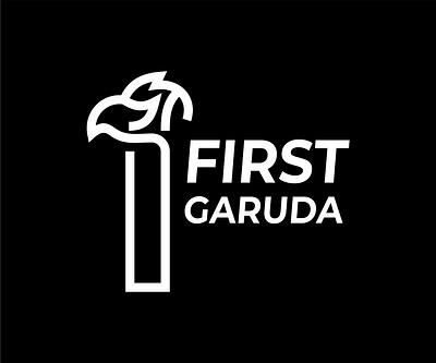 FIRST GARUDA bird branding dove eagle falcon first garuda graphic design logo minimalist number one outline phoenix pigeon premium vector