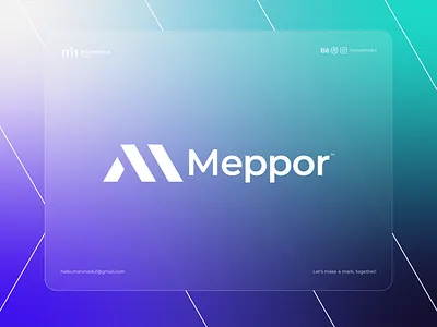 Meppor - Letter M logo Concept. app icon brand identity design brand logo branding creative creative logo creative logo design gradiant icon itsmahmodul letter logo lettermark logo logo desgin m m logo monogram symbol unused logo visual identity designer