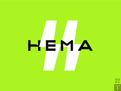 HEMA e-mobility logo branding design electrical logo logo design minimal
