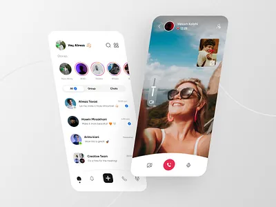 Messenger Mobile App Design app chat chat app chats chatting group chat instagram meeting message messaging messenger app mobile app mobile chat mobile ui social telegram ui video call whatsapp