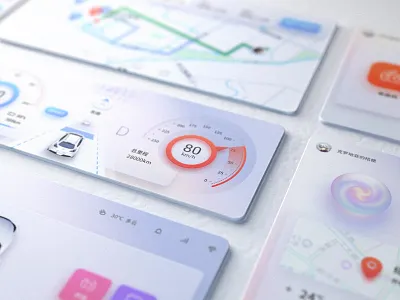 Vehicles Interface 1 car dashboard drive highway interface speed steer panel ui vehicle weather