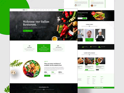 Restaurant Landing page agency business cleaning company corporate design