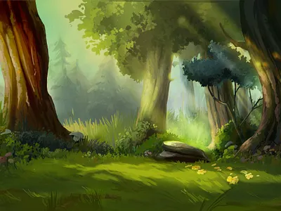 Gatorade - Forest Jamboree with Tiger Woods - Background animation illustration
