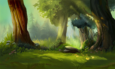Gatorade - Forest Jamboree with Tiger Woods - Background animation illustration