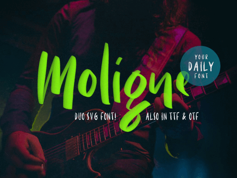 Moligne - SVG Font Duo freebies playful