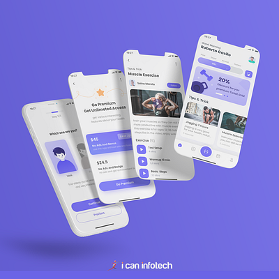 Fitness App UI Design | Mobile App Design app design app development application design branding canada design fitness app graphic design illustration logo mobile mobile app design mobile application ui uidesign vector website design
