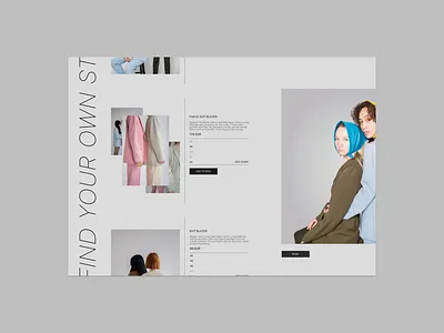 cloth store design minimalistic web