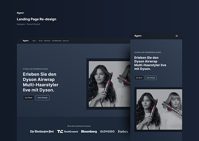 Dyson Landing Page Re-design branding design graphic design ui ux webdesign