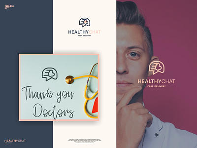 HEALTHYCHAT adobe photoshop awesomedesign branding chat design doctor fastdelivery forsale health hellodoctor icon inspiration logo logo design logos logosai minimalist design typography vector