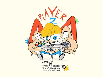 Player #2 character characters gamer gaming illustration illustrations