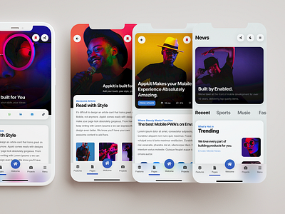 News & Blog App Template - AppKit | Mobile Kit & PWA android app article article app article design blog blog article content content app design ios iphone mobile news news app news mobile app news website sidebar template ui