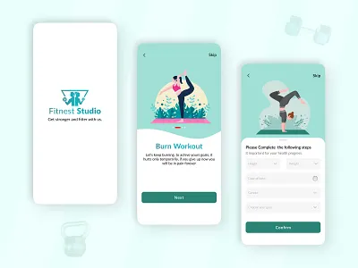 Fitness App Design (Onboarding) app design graphic design logo mobile app ui ui design uiux ux ux design uxdesign web design