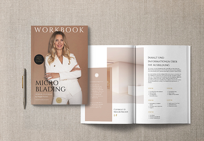 MICROBLADING MASTERCLASS | Workbook | 74 pages bookcover bookdesign booklayout branding coachingbook coursebook design ebook graphic design mockup template templatedesign workbook workbookdesign workbooktemplate worksheet