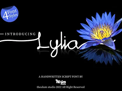 Lylia - Stylish Script Font aesthetic artistic beauty classy clean cool font handwriting handwritten lovely modern font san serif script sign signature font simple stylish font typeface typography wedding font