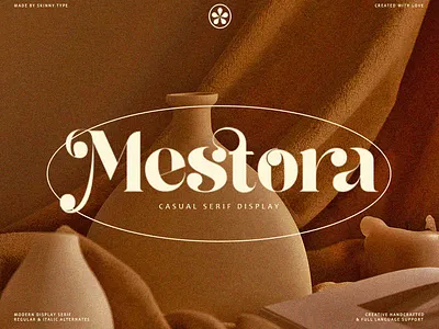Mestora - Retro Serif 70s 80s 90s branding calligraphy design display font illustration logo retro type type design typeface typography ui vintage visual