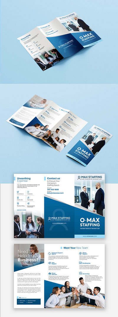 Attractive Brochure design for Staffing Company branding brochure design flyer graphic illustration vector