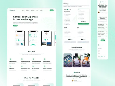 Mobile Startup Landing Page - Zeus UI app landing landing page mobile smartphone ui kit web web ui kit zeus