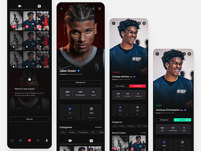 Crt Side - The Linkedin for Basketball Prospects. Case Study basketball case study design figma instagram mobile mobile app product design product designer prototype social app sports app tiktok twitter ui ui design ui designer uiux userflow ux design