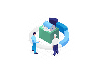 Isometric Vector Illustration graphic design illustration illustrator ui web design
