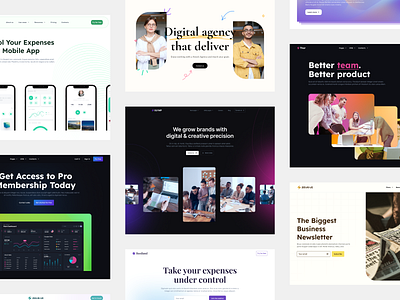 Web UI Kit Landing Pages by Nick Rybak for Setproduct on Dribbble