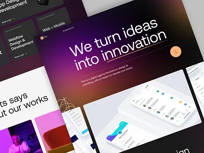 fino- digital agency website agency animation clean creative design digital agency dribbble interface landing page minimal popular shot saidul islam typography ui ui design uiux uxdesign visual design web website design