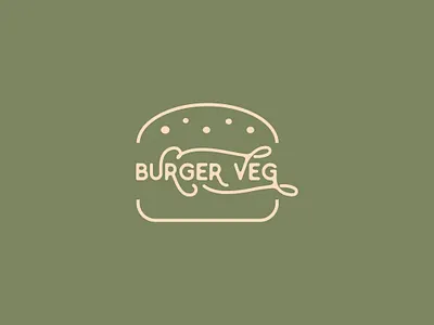 Burgerveg Logo branding design food lettering logo modern organic typography vector