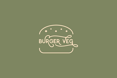 Burgerveg Logo branding design food lettering logo modern organic typography vector