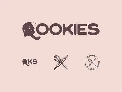 Qookies Logo branding design lettering logo logo design logo system modern monogram stamp logo typography vector
