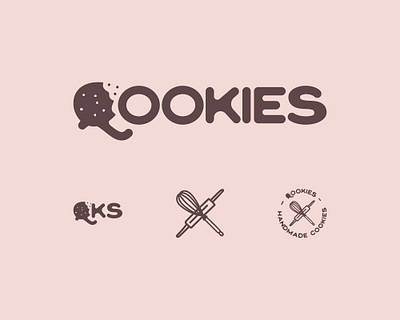 Qookies Logo branding design lettering logo logo design logo system modern monogram stamp logo typography vector