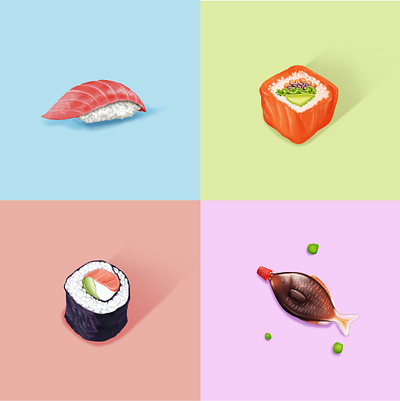 sushi bites food illustration illustration sushi