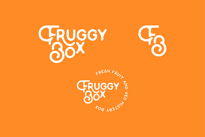 Fruggy Box Logo System branding design food fruit lettering logo modern organic typography vector vegan vegs