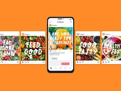 Fruggy Box Social Media Posts Design ad design banner design brand identity branding design food fruit modern organic social media vegan vegs vitaminic