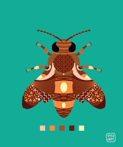 Bee abstract illustration abstract abstract animal abstract design abstract illustration adobe illustrator animal animal illustration design flat design flat illustration graphic design illustration vector
