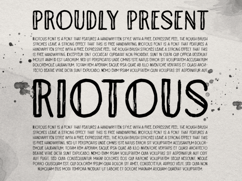 Riotous - Brush Font freebies poster font