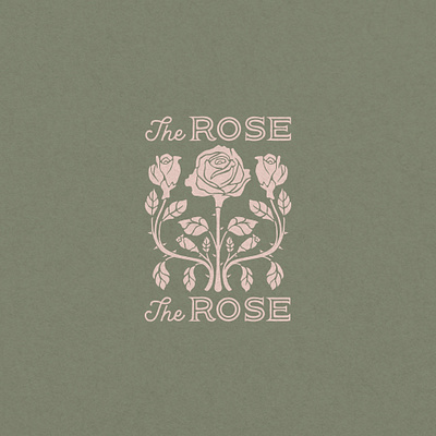 The Rose art nouveau brand identity branding design hand lettered hand lettering illustration procreate retro rose symmetry