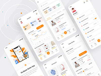 My Bazar | Seller Store | Mobile App app concept app design application ecommerce maan store mobile app mobile ui seller app seller dashboard uiux ux