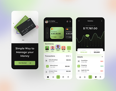 Finance Mobile App Concept UI💳 2022 trend android app app design crypto app dashboard fintech app ios mobile mobile app money transfer app online banking app payments ui uiux ux wallet app