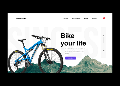 POWERBIKE (ON WHITE) colorfull design flat illustration interface logo ui ux web webdesign