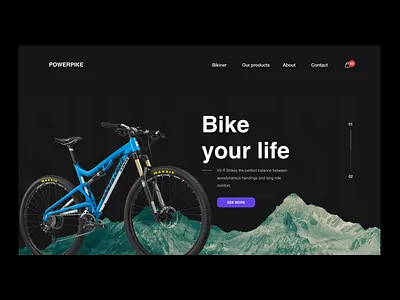 POWERBIKE (ON BLACK) colorfull design flat illustration interface logo ui ux web webdesign